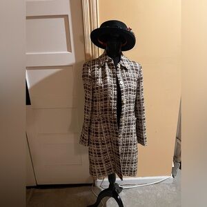 Ann Taylor Petite Brown Tweed Jacket